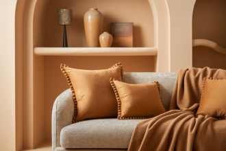salon-canape-camel-coussins-vases