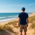 personne-dune-vue-ocean-ciel-bleu