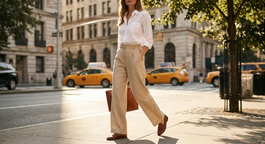 Pantalon taille élastique femme : la pièce confortable qui s'invite dans les looks tendance